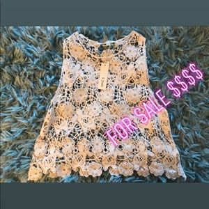 Crochet White Crop Top